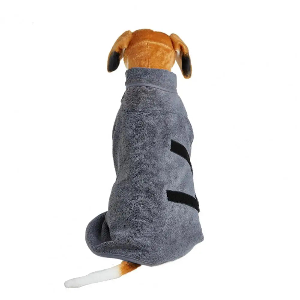 Super Absorbent Pet Robe Super Absorbent Microfiber Dog Bathrobe for Fast Drying Adjustable Coat Dressing