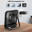 Desk Fan, Portable USB Rechargeable Fan, 180° Tilt Folding Personal Fan With Power Display, 5 Speeds Ultra Quiet Table Fan