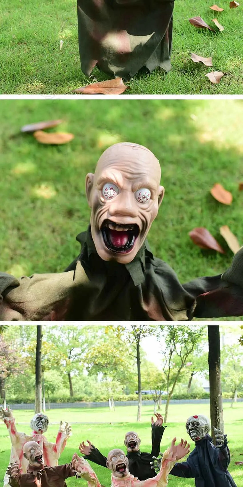 Halloween Horror Decoration To Insert Large Swing Ghost New Voice Control Decoration Scary Props Home Garden Decoration