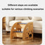 Pet Stairs For Bed Dog Steps Pet Stairs Dog Ramp High Bed Climbing Dog Bed Steps Non-Slip Wooden Dog Stairs For