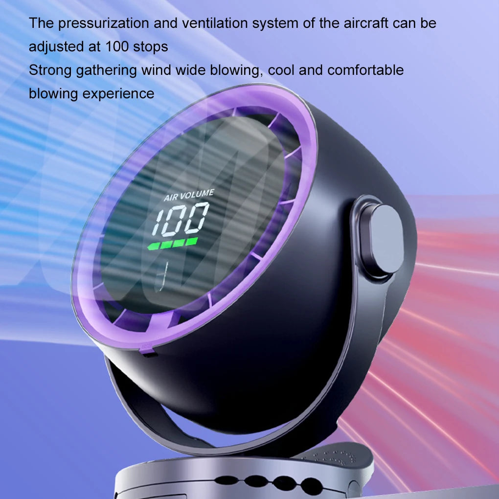 Digital Display Desktop Remote Control Fan 720 Degree Rotation Adjustable Clip-on Fan Office High Speed Turbine Powerful Fan