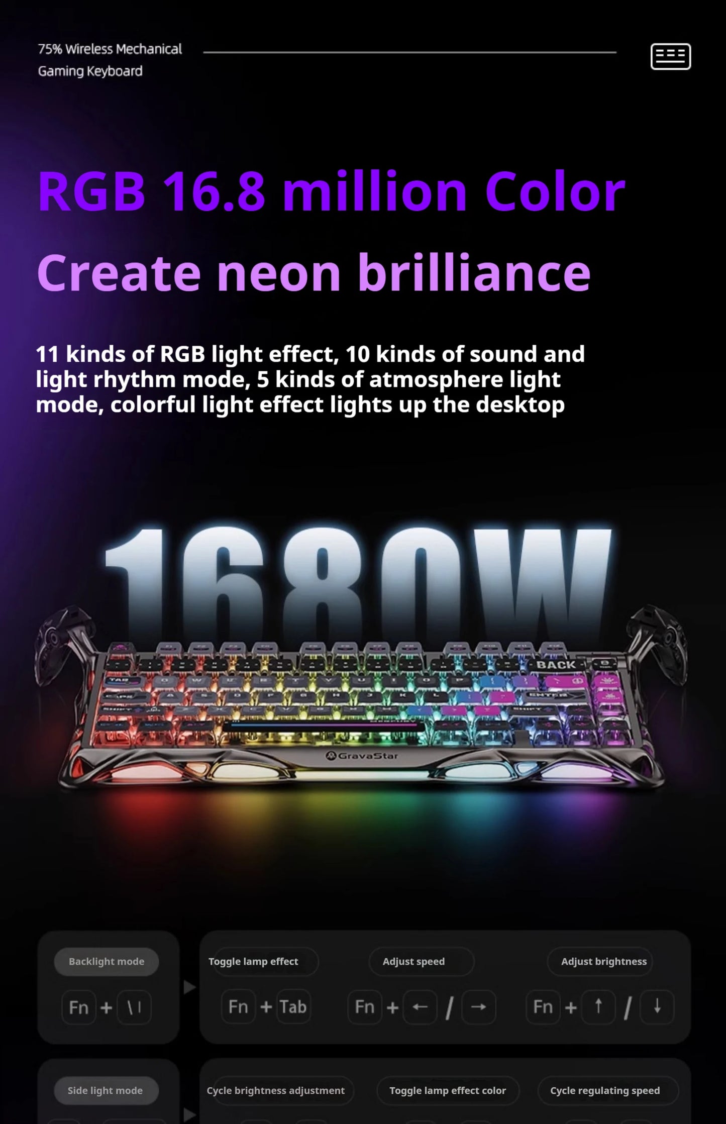 75k1 Pro Gaming  Mechanical Keyboard 79-Key Tri-Mode Connection Full-Key Hot-Swappable Aluminum Shell Fps Esports Games Keyboard