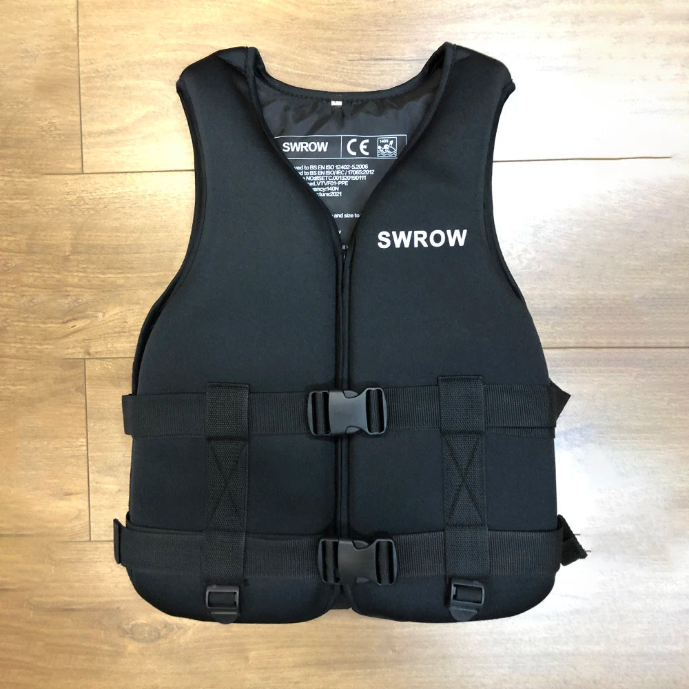 Portable fashion adult children's life jacket neoprene swimming life jacket water sports fishing kayak surfing life jacket 2023