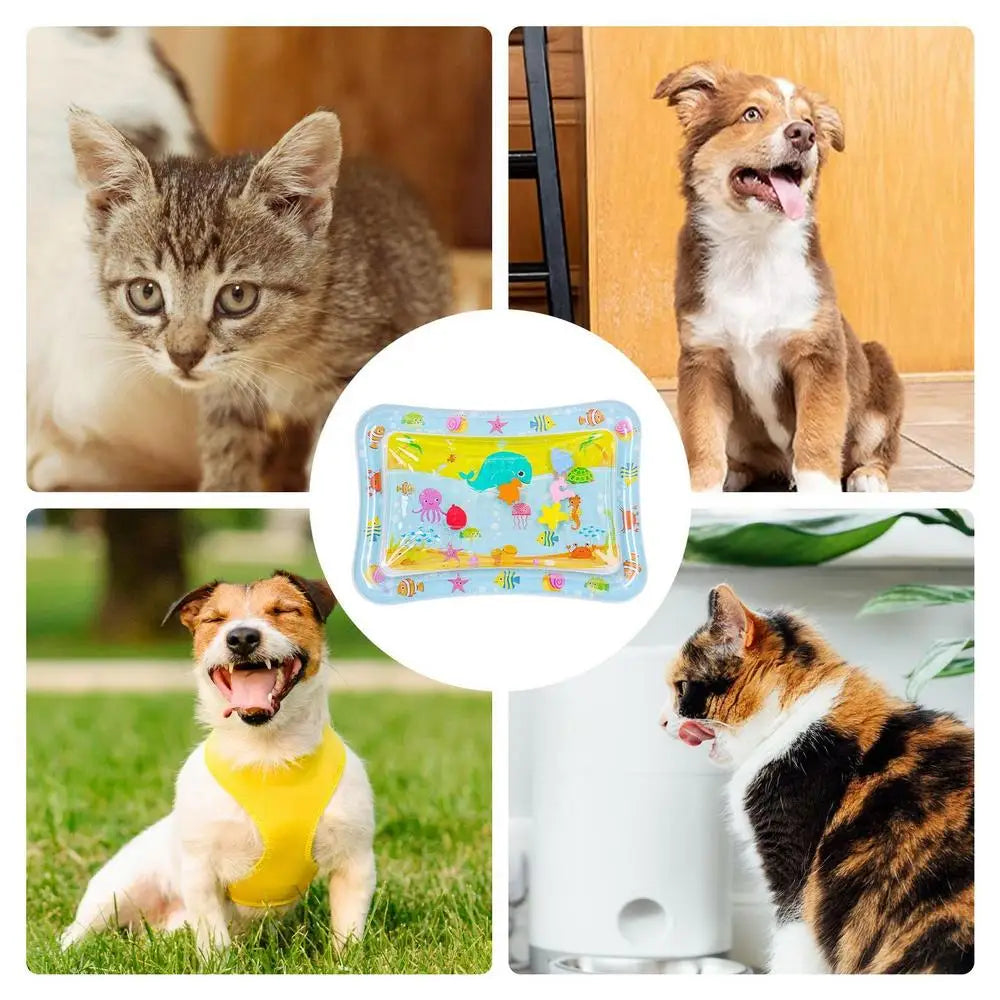Water Sensory Playmat for Pet cat dog Play Water Sensory Playmat Cool summer Kittens Puppies Cooling Bed Mats