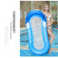 Inflatable Float Hammock floaties for adults Perfect for Poolside Lounging Swimming Pool Loungers Beds Foldable Striped Parties