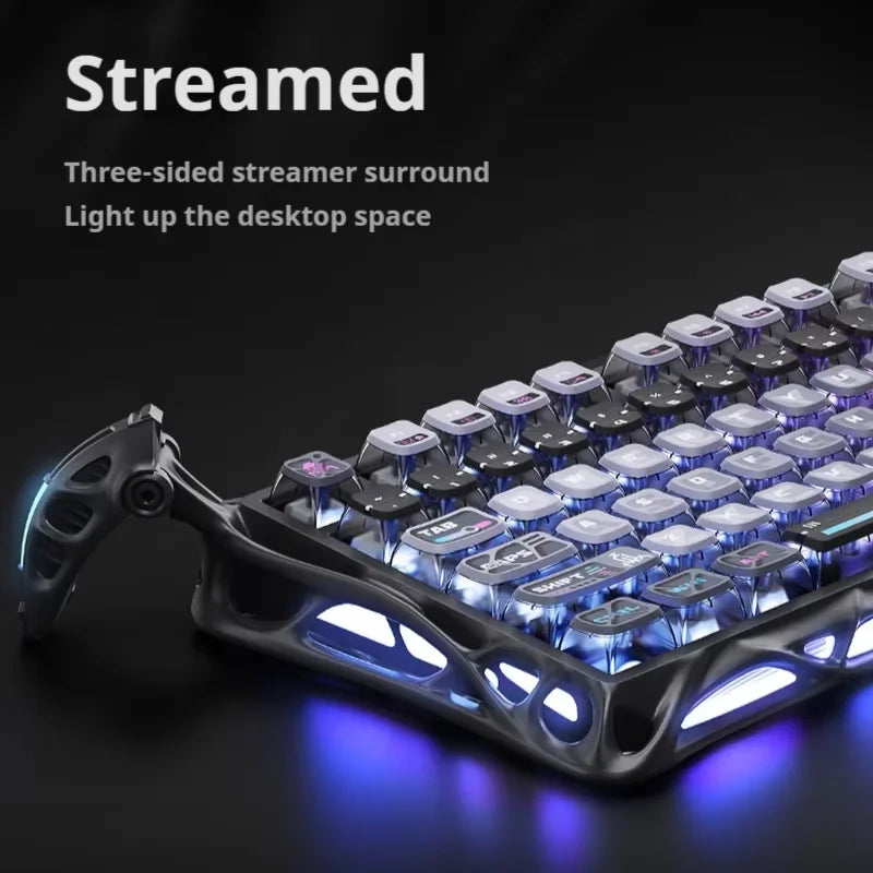 75k1 Pro Gaming  Mechanical Keyboard 79-Key Tri-Mode Connection Full-Key Hot-Swappable Aluminum Shell Fps Esports Games Keyboard