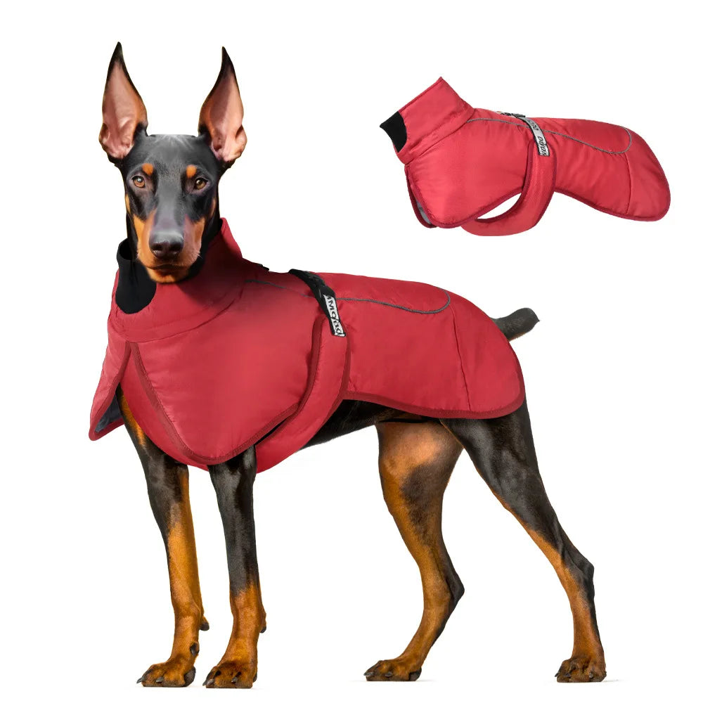 Doberman Autumn Winter Warm Clothes For Large Dogs Waterproof Big Dog Vest Jacket Thicken Pet Dog Coat Bulldog Labrador Outfits
