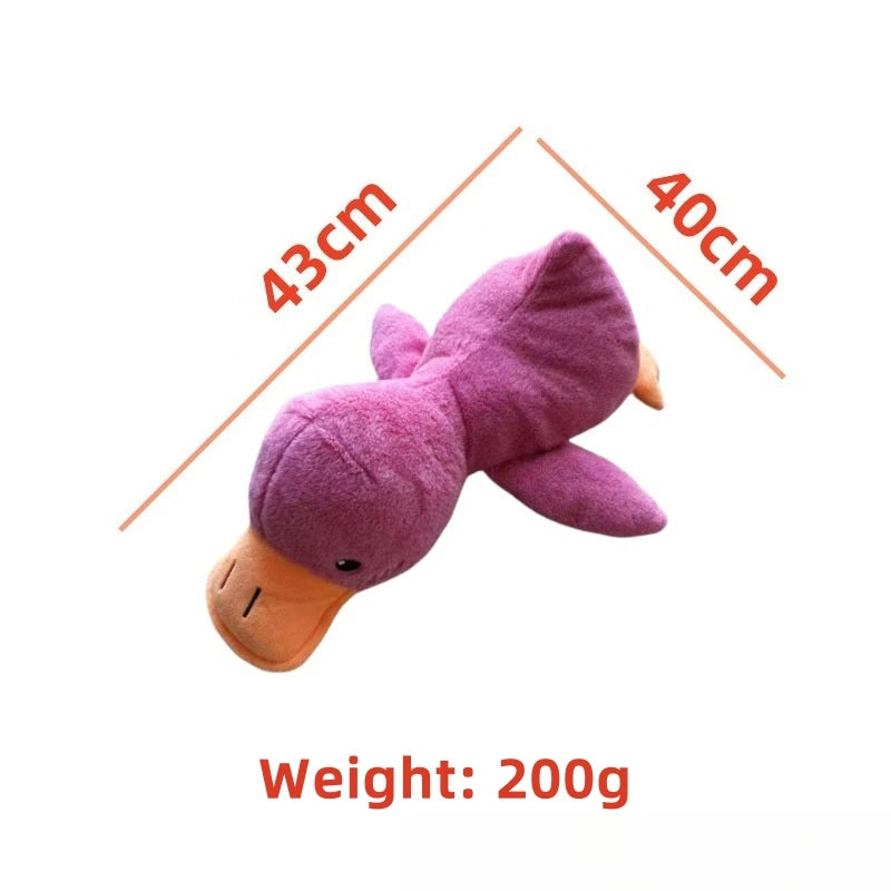 Dog Toy Plush Companion Sleeping Duck Anti Biting Molar Cleaning Relief Boring Duck Sound Pet Toy