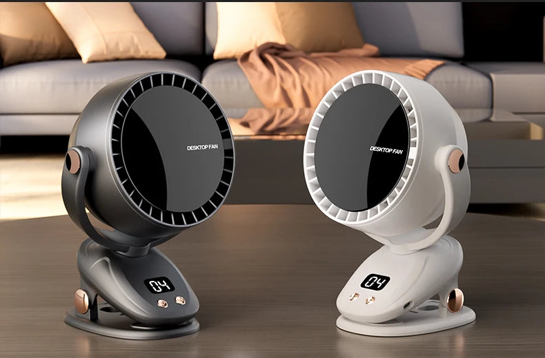 New USB Multi functional Leaveless Clip Fan Outdoor Camping Desktop Charging Wireless Fan