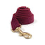 Burgundy Velvet Dog Collar Personalized Thicken Metal Buckle Pet Harness Bow Tie Collar Leash Set with Poop Bag Luxury Dog Gift
