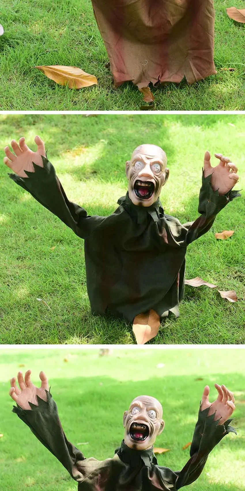 Halloween Horror Decoration To Insert Large Swing Ghost New Voice Control Decoration Scary Props Home Garden Decoration