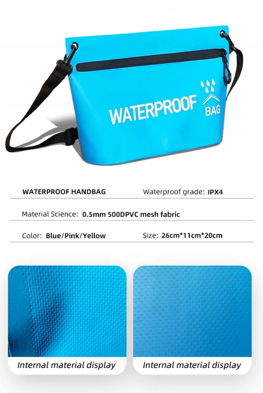 Summer Swimming Dry Bag for Men Beach Pool Swim Accessories Waterproof Bag Sport Shoulder Belt Sea Sports Women Gym PVC Pack