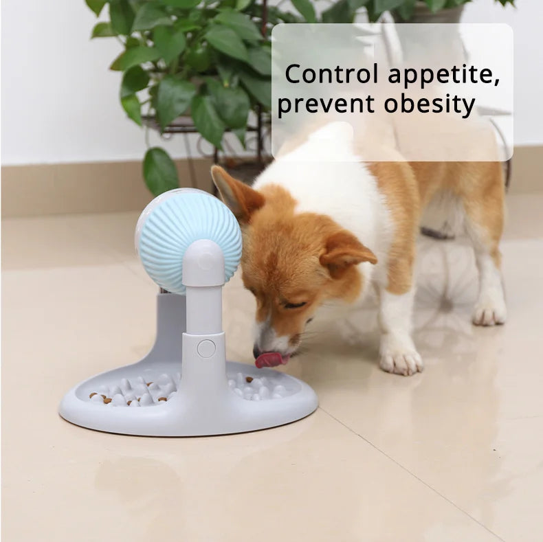 Small Medium Rotating Pet Cylindrical Roller Food Leaking Toy Leak Proof Food Ball Bowl Adjustable Height Pet Interactive Toy