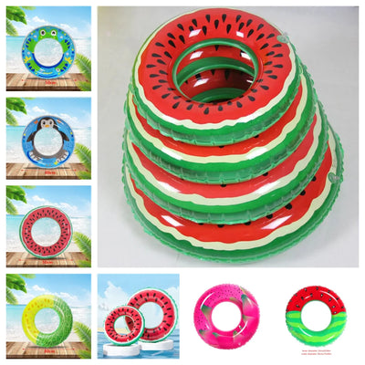Watermelon Pattern Swimming Ring For Kids Adult Inflatable Mattress Pool Party Swimming Laps Summer Beach Float Water Sports