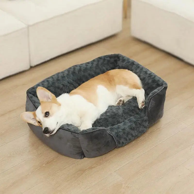 new Dog Bed Bolster Couch Dog Bed for Large Dogs Removable Washable Cover Pet Bed Foam Nonskid Dog Mat Cat Bed Kennel