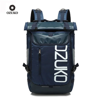 OZUKO Schoolbag for Teenager 15.6 inch Laptop Water   Backpack 49*28*14 Men   Student Backpacks Male Travel Mochila Fashion