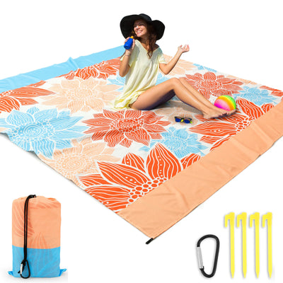 Beach Blanket Picnic Mat 210x200cm Waterproof Sandproof Portable Outdoor Sports Travel Hiking Camping Blanket