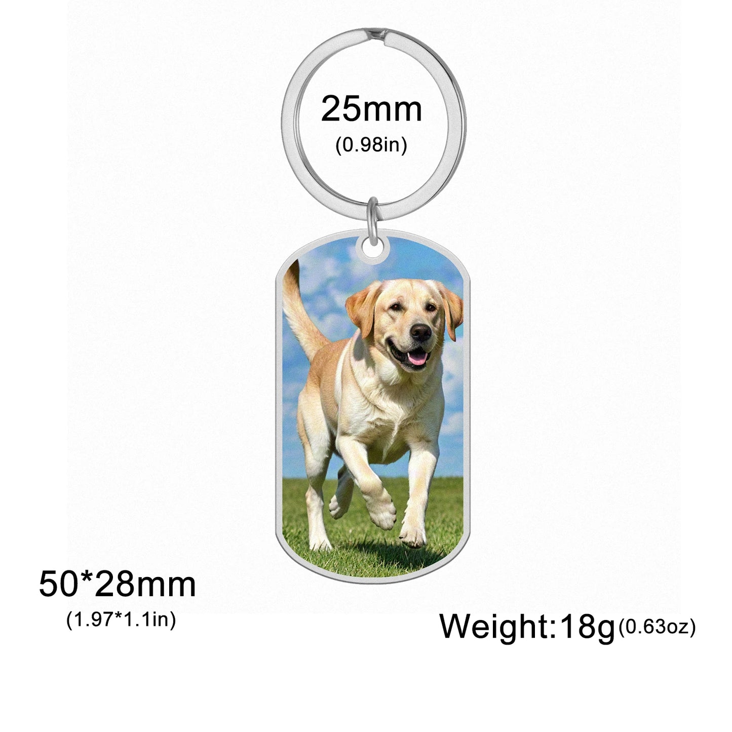 Print Demand Photo Keychain Personalized Custom Gift For Women Men Mother Father Dad Kid Child Family Stainless Steel Key Ring