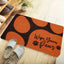 Orange and Black Dog Paw Print Pet Doormat Non-slip and Wear-Resistant "Wipe Paws" Floor Mats Suitable for Indoor and Outdoor