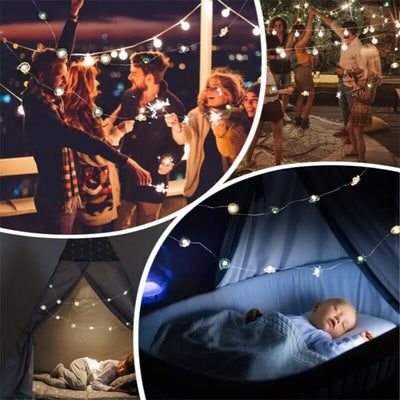 Plastic Lamp Shell String Lights Ocean Series 30 Lights LED Lights Everbright Battery Box Power Supply String Lamp Home/Outdoor