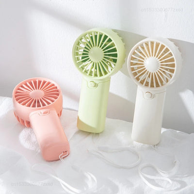 Cute Mini Fan Portable Handheld Fan Lightweight Handy Fan Pocket Low Noise Small Electric Fan for Student Gift Outdoor Fan 2025
