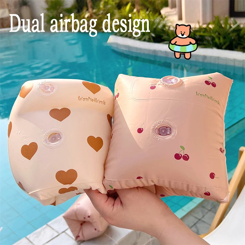 1 pair Cartoon printing Swimming Arm Floaties Inflatable Swim Arm Bands Floater Sleeves for Adults and Kids Wholesale