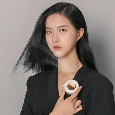 Small Clip Fan Portable Silent Mini Bladeless Electric Fan 3 Speeds Clip-on Usb Charging Fans For Shirt  Whirlwind Waist Clips