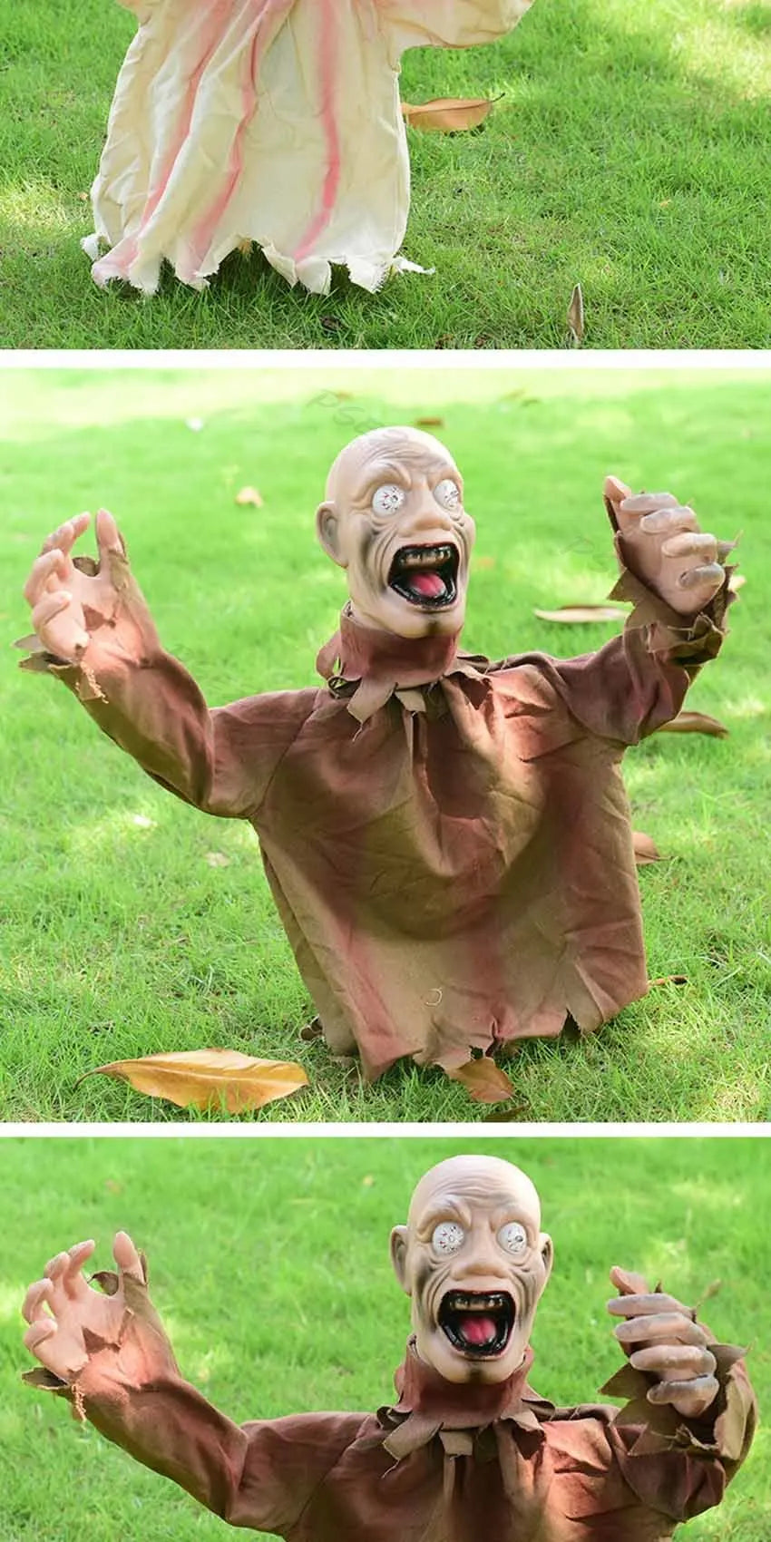 Halloween Horror Decoration To Insert Large Swing Ghost New Voice Control Decoration Scary Props Home Garden Decoration