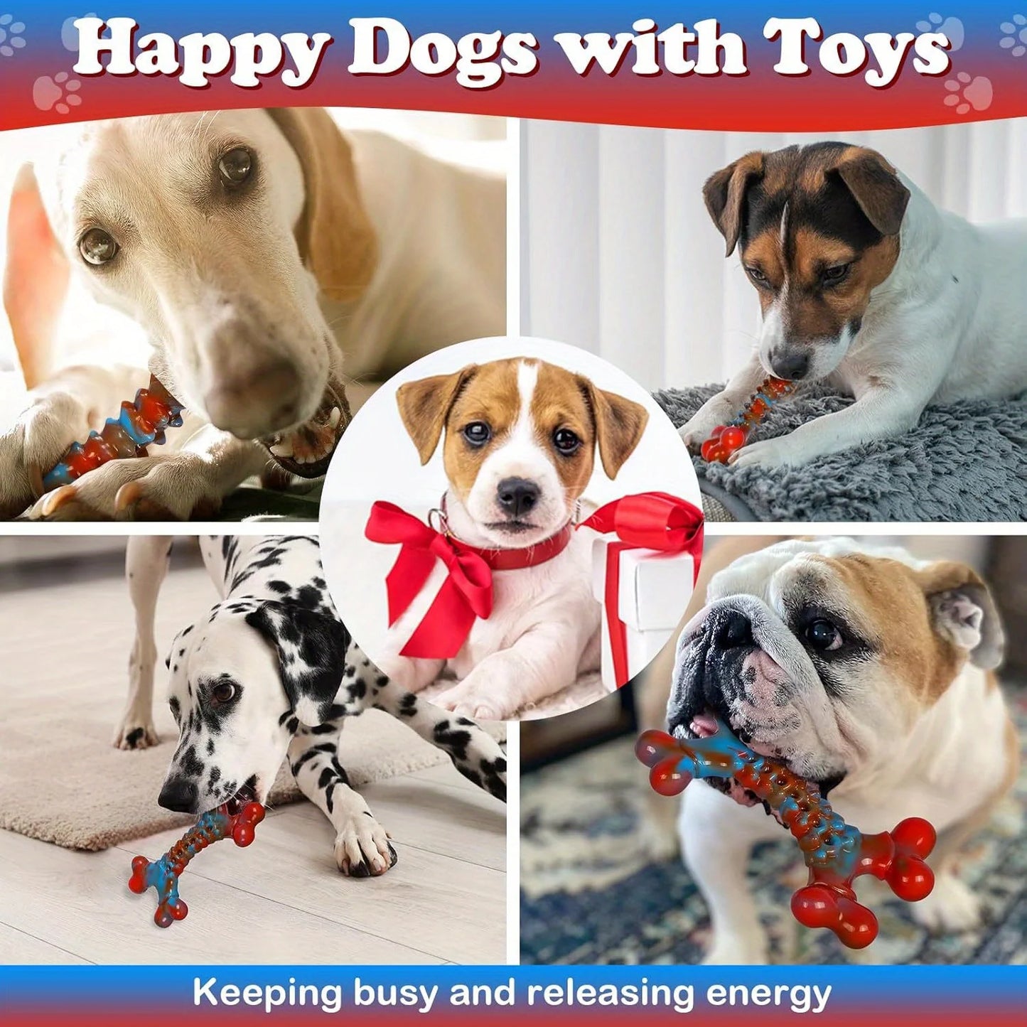 1pc Durable Nylon Dog Chew Toy for Aggressive Chewers - Indestructible Bone Design