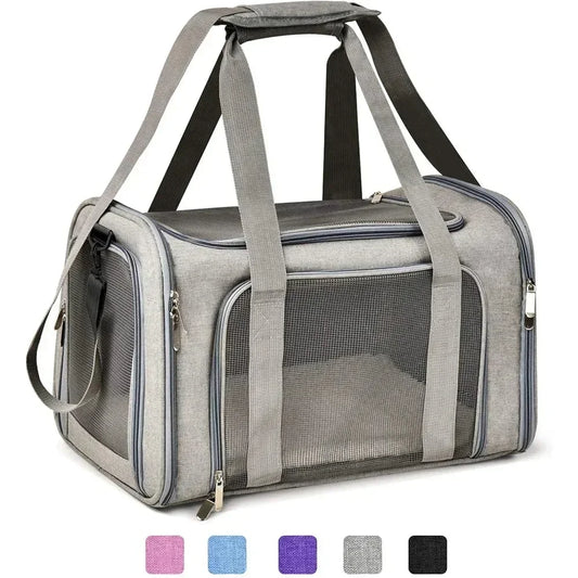 Pet Carrier Bag - Airline Approved, High-Quality, Durable, Expandable