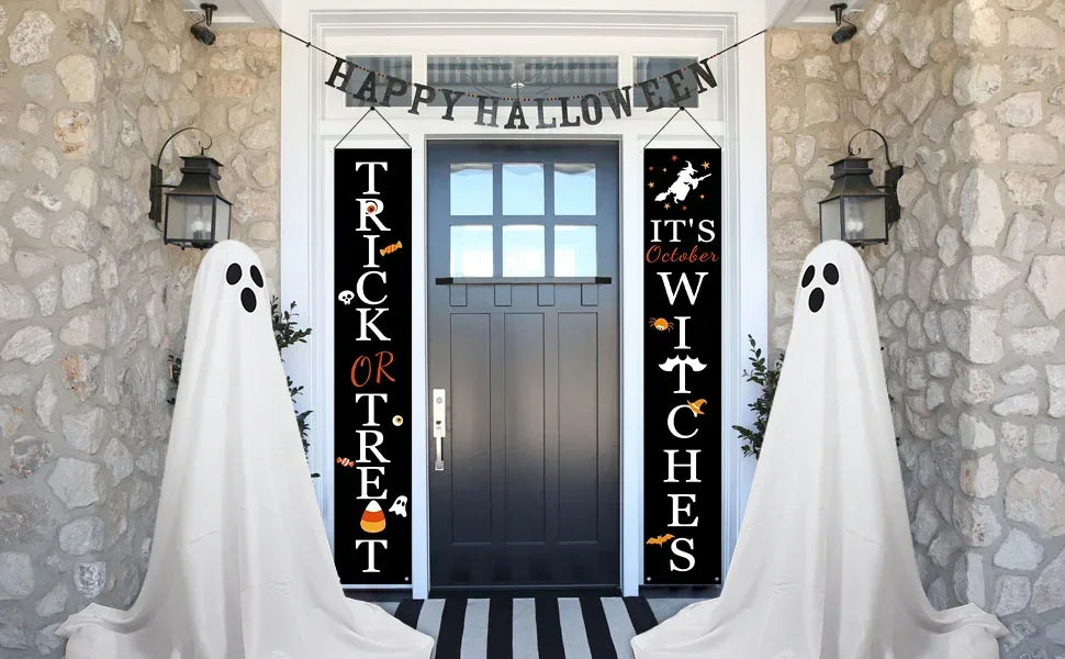 Ghost Spooky Halloween Decor Battery Light Home Ghost Front Porch Yard Courtyard Standing Halloween Horror Decoration