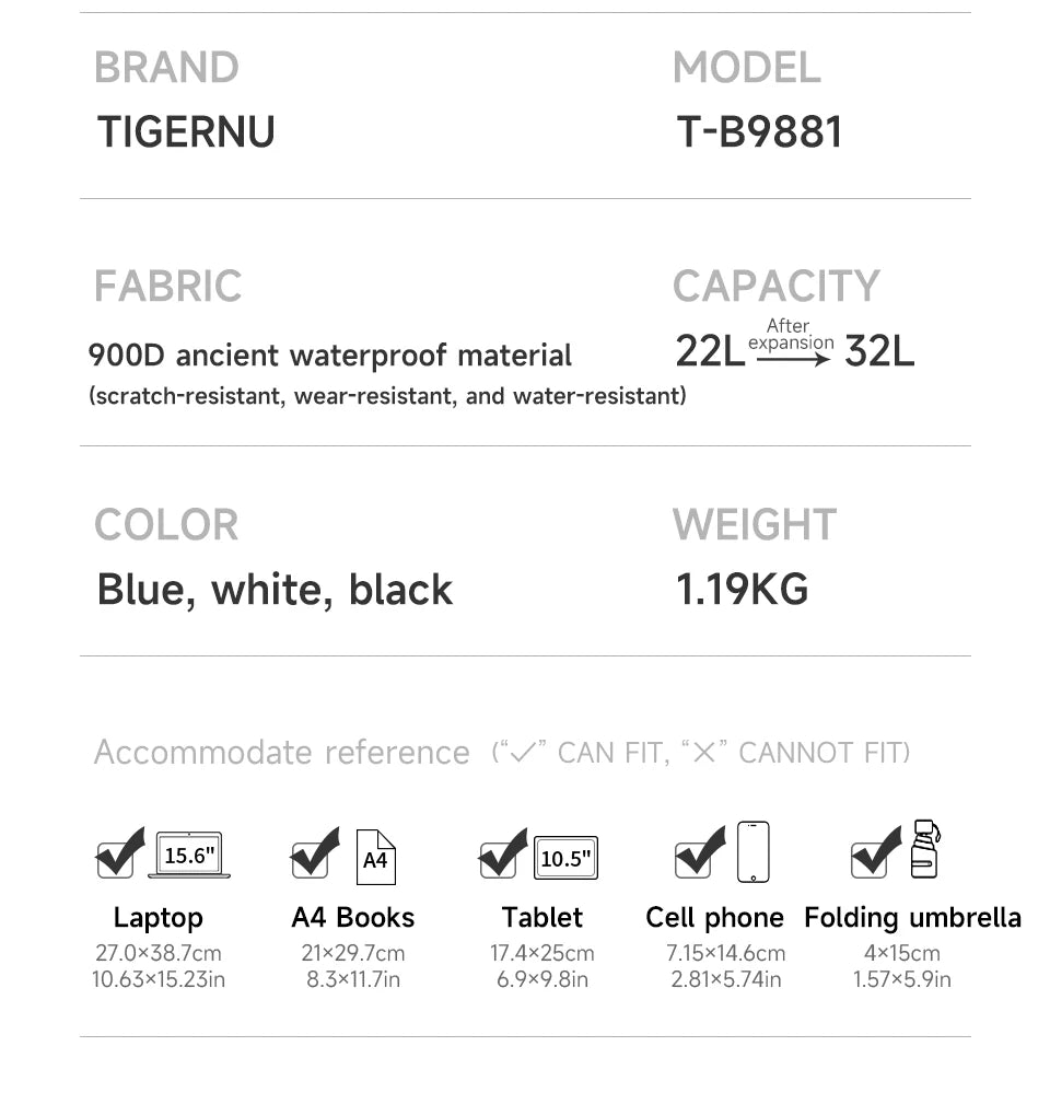 Tigernu School Backpack Bags For Women For Men Knapsack Nylon Backpacks Lady Bags Schoolbag Travel Backpack Male Korean Backpack