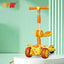 For 2-8 Years Children Cycling Kick Scooter With Seat And Pusher Flash Wheels Board Adjustable Height Kid Foot Pedal Scooters