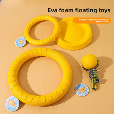 Hot-selling Dog Training Pet Ball Biting Pull Ring Pet Toy Frisbee EVA Foam Bite-resistant Dog Toy