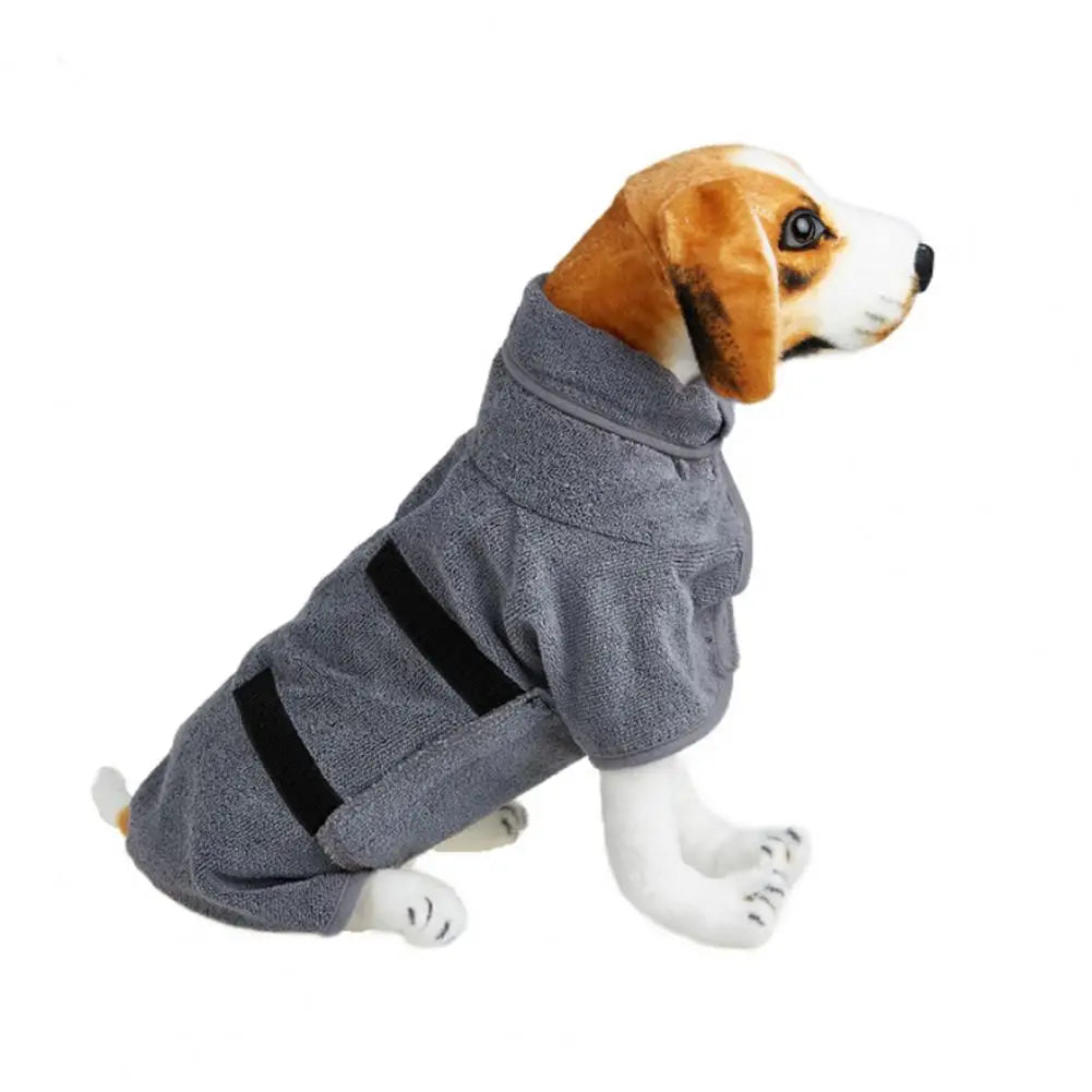 Super Absorbent Pet Robe Super Absorbent Microfiber Dog Bathrobe for Fast Drying Adjustable Coat Dressing