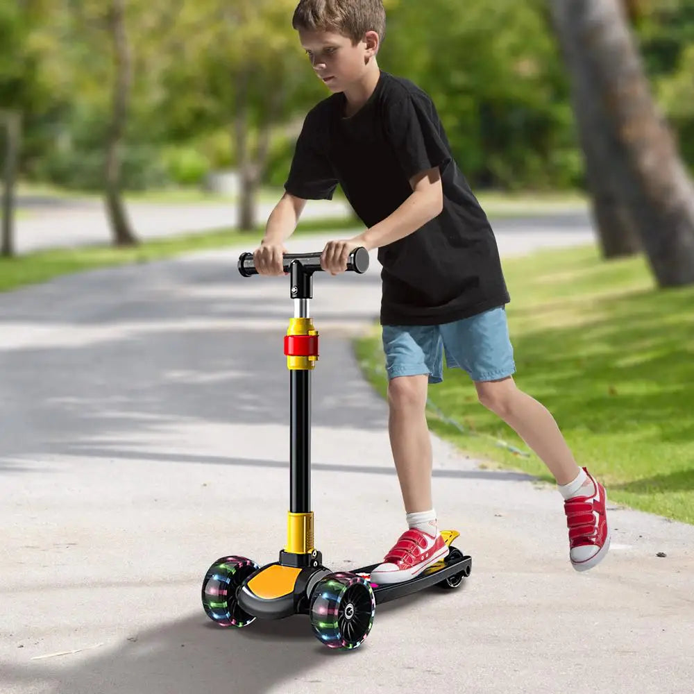 Children Scooter Adjustable Children Kick Scooter Foldable Boys And Girls Aged 2-12 Years Old Outdoor Cycling Scooter For