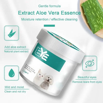 Universal Pet Eye Wipes Cats And Dogs Tearmark Wet Wipes Eyes Ears Cleaning Paper Towels Products Gentle Tear Stain Remover