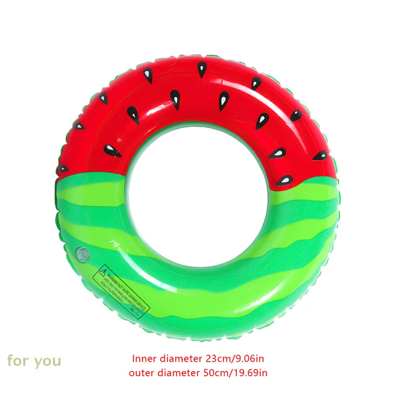 Watermelon Pattern Swimming Ring For Kids Adult Inflatable Mattress Pool Party Swimming Laps Summer Beach Float Water Sports
