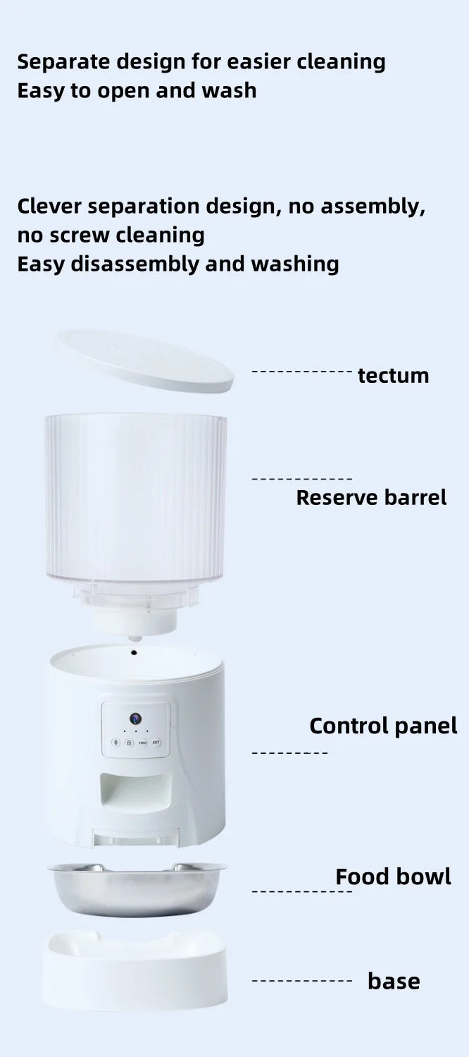 WiFi Smart Pet Feeder with Video