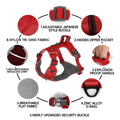 Anti-escape Pet Dog Vest Harness Reflective Adjustable Arn s Para Perros For Medium Large Dogs