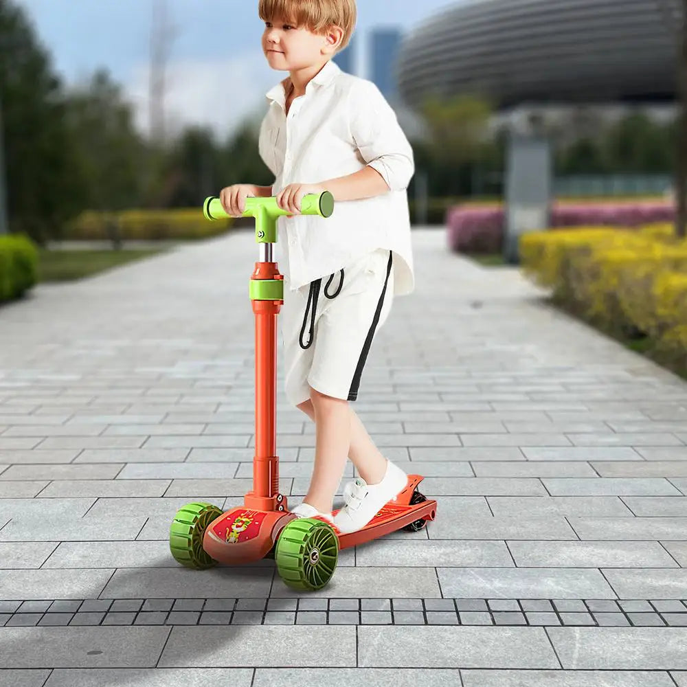 Children Scooter Adjustable Children Kick Scooter Foldable Boys And Girls Aged 2-12 Years Old Outdoor Cycling Scooter For