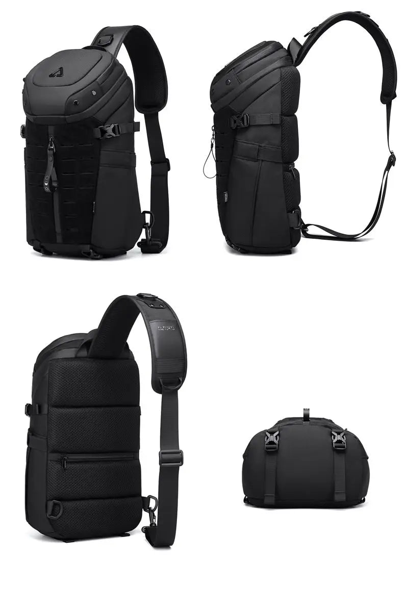 Ozuko Chest Bag Cross bag men Waterproof USB Man Crossbody Bag Anti-Theft Short Travel Messenger Sling Fashion Designer