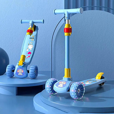 Children Scooter Adjustable Children Kick Scooter Foldable Boys And Girls Aged 2-12 Years Old Outdoor Cycling Scooter For