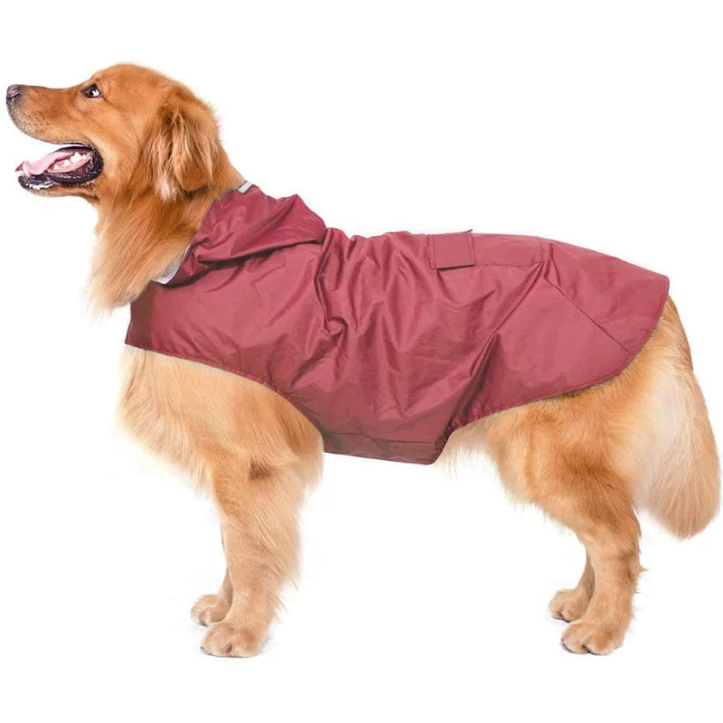 Dog Raincoat Small Large Dogs Waterproof Pet Clothes Reflective Dogs Rain Coats Hooded Jacket Raincoat Chihuahua Pet Supplies