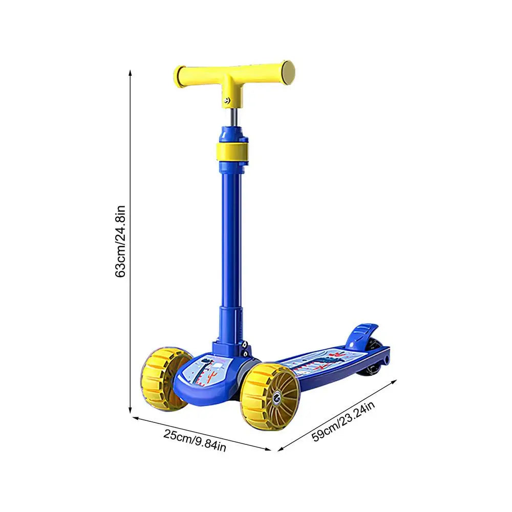 Children Scooter Adjustable Children Kick Scooter Foldable Boys And Girls Aged 2-12 Years Old Outdoor Cycling Scooter For