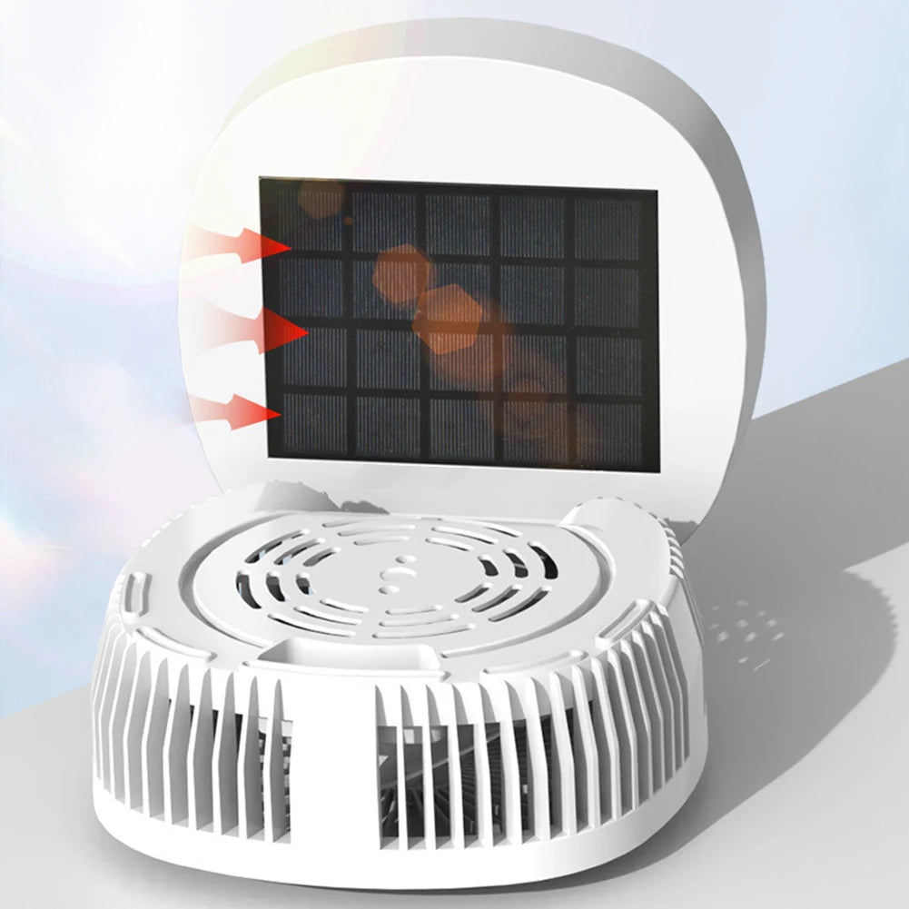 Solar Fan Portable Wireless Fold Rechargeable with Control and Lighting Power Bank Low Noise Ventilador Desktop Outdoor Camping