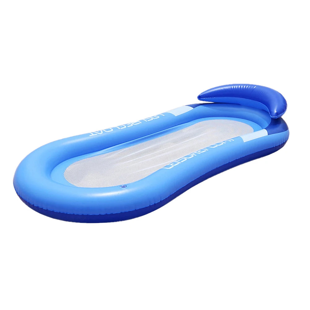 Inflatable Float Hammock floaties for adults Perfect for Poolside Lounging Swimming Pool Loungers Beds Foldable Striped Parties