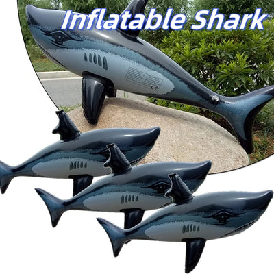Floating Shark Float Toy Kids Adults Inflatable Water Swimming Pool Simulation Whale Fish Animals Toys Pool Playing With Water