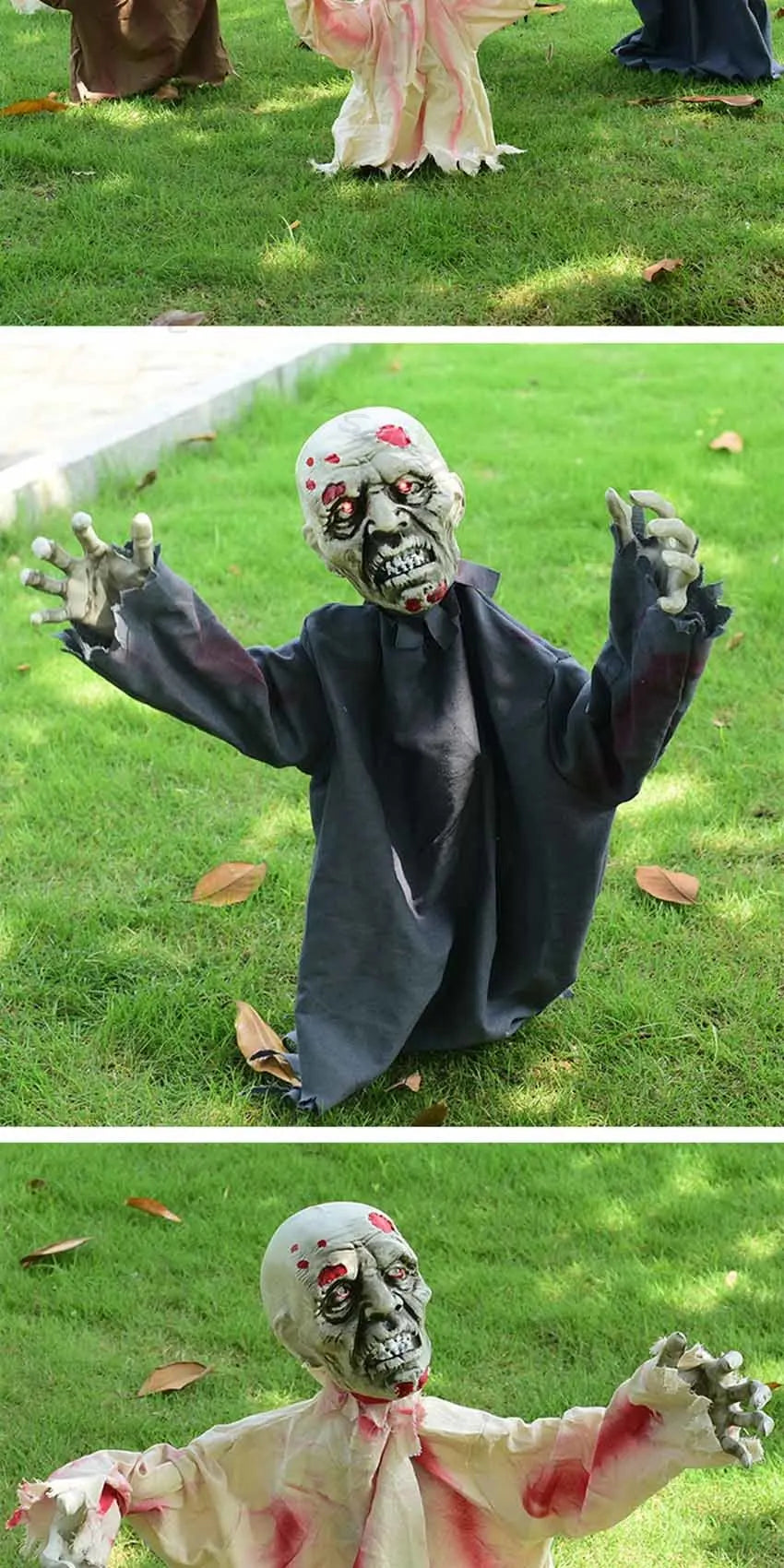 Halloween Horror Decoration To Insert Large Swing Ghost New Voice Control Decoration Scary Props Home Garden Decoration