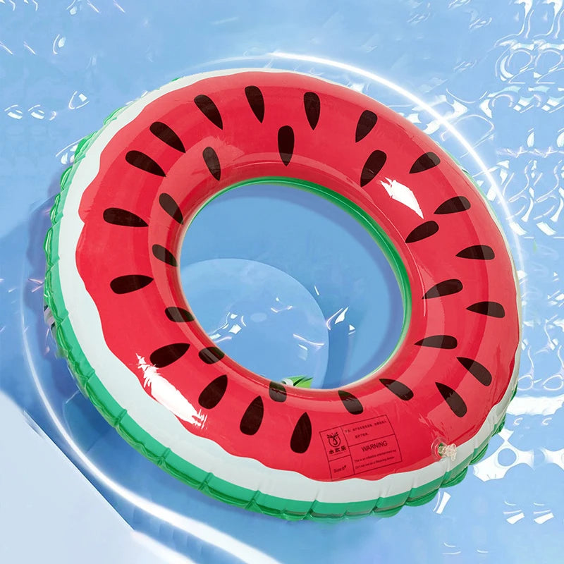 Watermelon Pattern Swimming Ring For Kids Adult Inflatable Mattress Pool Party Swimming Laps Summer Beach Float Water Sports
